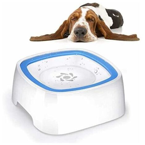 Ahlsen Cuenco de agua para perros, cuenco antidesbordamiento para perros, cuenco de agua antiderrames para mascotas, evita la boca mojada, cuenco de agua flotante lento, mantiene el agua fresca
