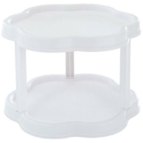 Ahlsen Cuisine a poser étagère a épices rotatives Étagère à Épices Porte Épice Rotative Étagère à Épice Support de Stockage epices rangement cuisine petit plateau tournant pour epices blanc,