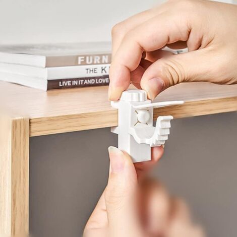 Ahlsen Curtain Holder Clip Bracket 2 Pieces Adjustable Crossbar Plastic Curtain Rod for Towel Storage Organizer Hook