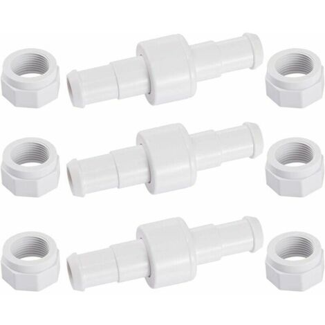 Ahlsen D20 Juego de 3 conectores giratorios para manguera de jardín con 6 puntas D15 compatibles con el robot limpiador de piscinas Zodiac Polaris 180 280 380