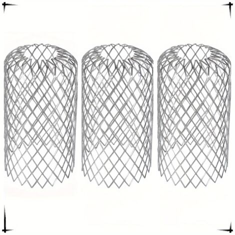 Ahlsen Dachrinnensieb, 75 x 150 mm, Aluminium-Dachrinnensiebfilter für Zuhause, Dachrinnen, Gräben, Abwasserkanäle, um den Abfluss frei zu halten, stoppt das Blockieren von Blättern und Schmutz (3 Stü