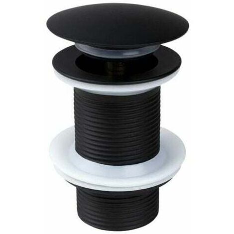 Ahlsen Desagüe universal, desagüe para lavabo sin rebosadero negro, desagüe para lavabo, desagüe emergente para lavabo