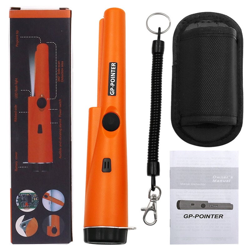 Ahlsen - Détecteur de métaux - Baguette de pointeur de broche étanche à l'eau, sonde de recherche de trésors professionnelle de haute précision