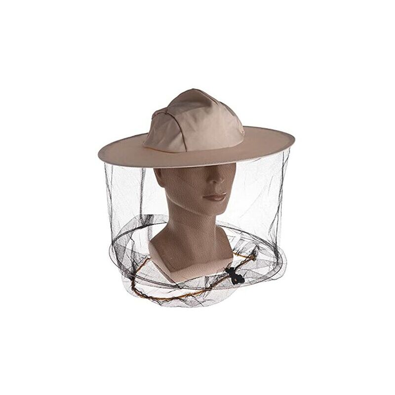 Ahlsen D'insecte Net Chapeau d'Apiculture avec Voile Contre Moustique Insectes Chapeau de Filet de Tête de Moustique Anti Moustique Abeille Insecte