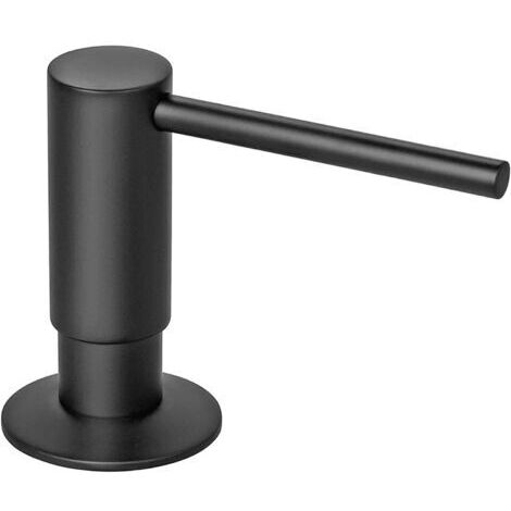 Ahlsen Distributeur de savon noir de 500 ml avec pompe à savon pour évier de cuisine
