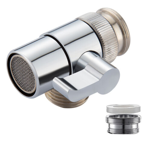 Ahlsen Diverter en Cuivre chromé pour robinet évier de cuisine ou robinet évier de salle de bain Pièce de rechange de robinet SBA021