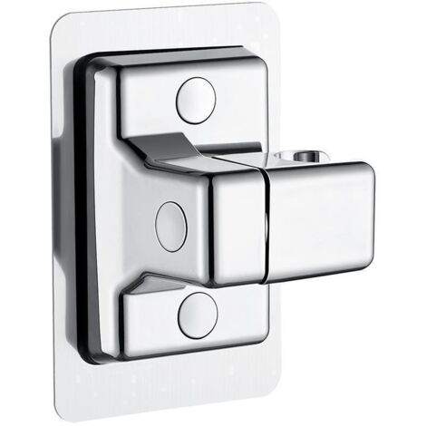 Ahlsen Duschkopfhalter, 360° verstellbarer Duschhalter, ABS-Kunststoff, Duschkopfhalter, Duschkopfhalter ohne Bohren, stark haftender Duschkopfhalter, Duschhalter, Silber