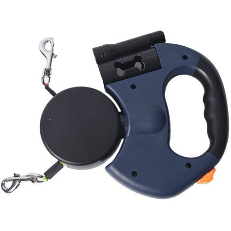 Ahlsen Einziehbare Doppel-Hundeleine mit zwei 3 Meter langen Kordeln, 360° verhedderungsfreie Doppel-Hundeleine zum Gassigehen mit zwei Hunden bis zu 33 Pfund, Grau, 20 x 19 x 4 cm