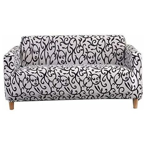 Ahlsen Elastischer Sofabezug, Stretch-Sofabezug für 1/2/3/4-Sitzer-Wohnzimmersofas, Spandex-Dekor, komplett umschließend (4-Sitzer 235-300 cm)