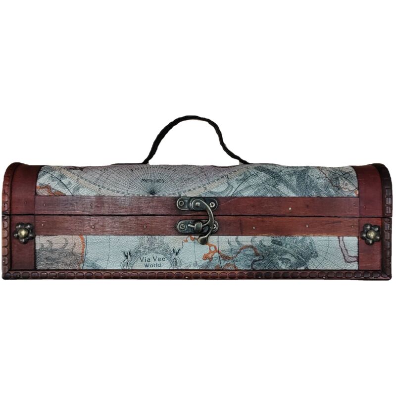 Ahlsen - en Bois Vintage Rouge Vin Champagne Bouteille Titulaire Boîte Une Bouteille Bouteille à Vin Boîte Cadeau Boîte De Transport Accessoire Vin