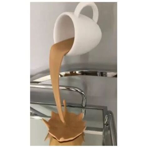 Ahlsen En la zona superior de la zona transfronteriza del Amazonas, cuelga una taza de café con taza de resina 3D en tres dimensiones, artesanía decorativa de oficina (taza de café marrón) - 1 pieza