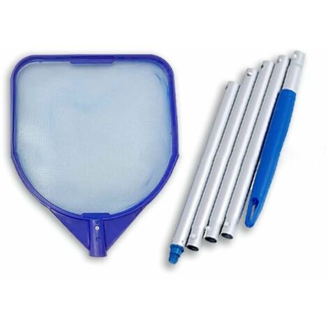 Ahlsen Epuisette de Surface,Epuisette de Surface pour Piscine, Epuisette Piscine avec Manche, Filet à Mailles Fines,153 cm, pour Piscine, Spa, Bassins, Fontaines, Aquarium