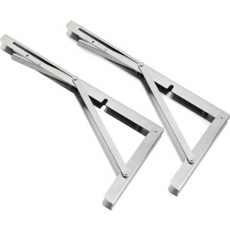 Ahlsen Équerre Pliante 250 mm，Support Console Pliable En Acier Inoxydable，Equerre Pour Etagere Murale