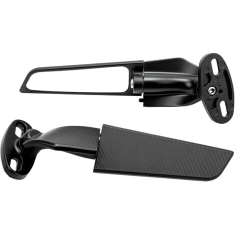 Ahlsen Espejo lateral giratorio ajustable de 2 piezas, espejo retrovisor de metal modificado para motocicleta con perno extraíble, espejo retrovisor de motocicleta de visión amplia para Ninja 250, Suz