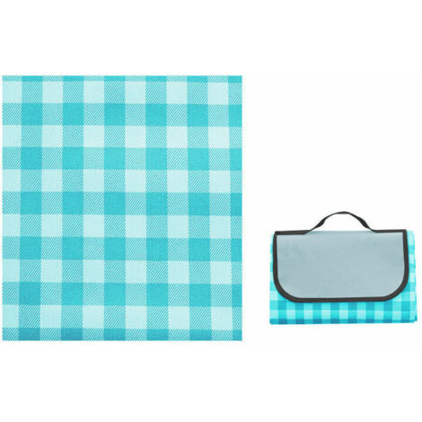 Ahlsen Estera De Picnic Manta Impermeable A Prueba De Humedad Grande Plegable Camping Viaje Playa Jardín Mantel (Plegable En Bolsa) - Azul 150x100cm