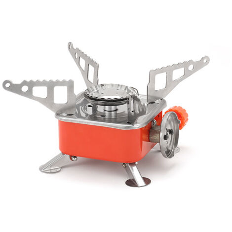 Ahlsen Estufa de gas plegable, estufas al aire libre con encendido electrónico, accesorios de cocina portátiles turísticos, estufa de gas plegable, potencia de fuego ajustable, camping, senderismo, es