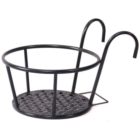 AHLSEN Étagère à Pots De Balcon Au-Dessus des Jardinières De Rail De Plate-Forme Support De Pot De Fleur en Métal Cintres De Pot De Fleur De Clôture Support De Pot De Balcon Plante Vase