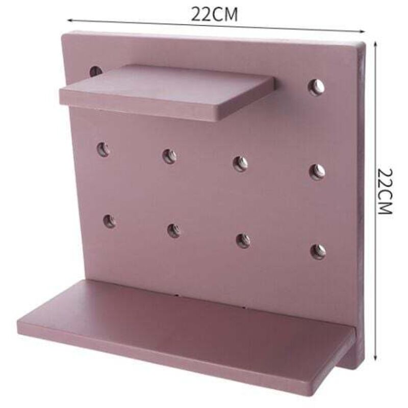 Tagère murale 3 pièces en panneau perforé, organisateur mural en plastique pour la maison, la cuisine, la salle de bain, le bureau, (violet) - Ahlsen
