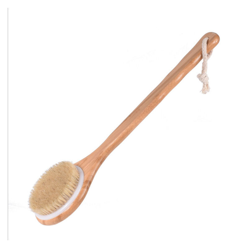 Ahlsen - Exfoliating Back and Body Brush for the Shower - Back Scrubber with Long Handle and Natural Exfoliating Bristles