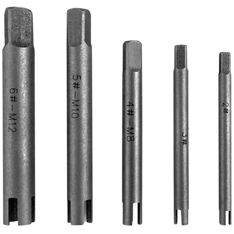 Ahlsen Extractor de grifo, extractor de grifo, extractor de tornillos de acero, extractor de tornillos pelados, juego de grifos, 5 piezas