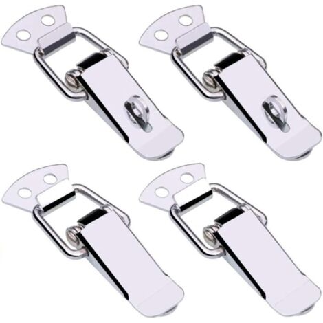 Ahlsen fermoir en acier inoxydable Hasp réglable pince à levier en acier inoxydable Tension Lock Box Box Lock Lock pour boîte de cas, boîte à outils, tiroir4 Pièces9032mm