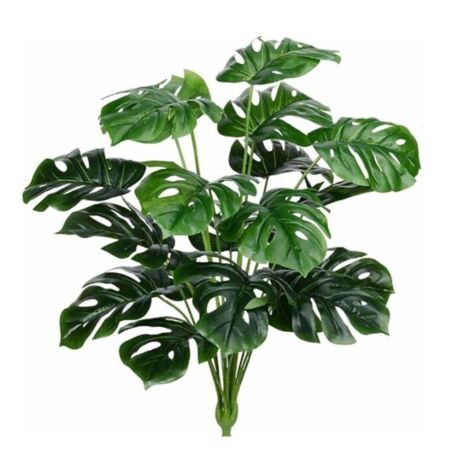 Ahlsen Feuilles de Palmier Artificielles Plantes Faux Faux Monstera Tortue Feuille Tropicale Grand Palmier Feuilles Plante Extérieure Plantes En Plastique Résistant Aux UV (Vert)