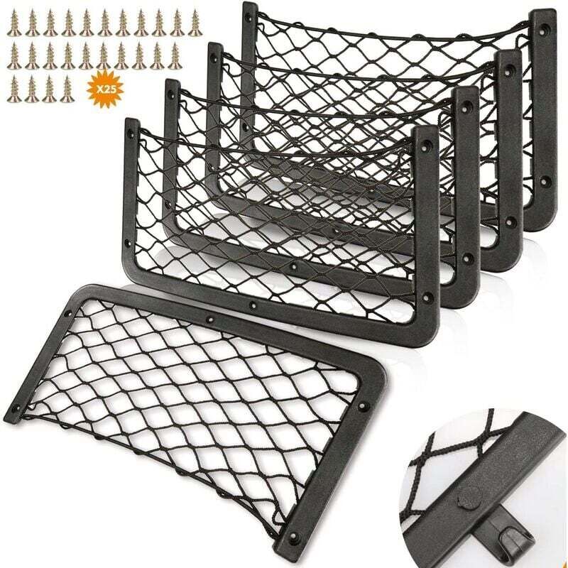 Ahlsen - Filet de rangement pour camping-car 5 pièces, organisateur de rangement pour coffre de voiture 36 18 cm, rangement de poche pour sac