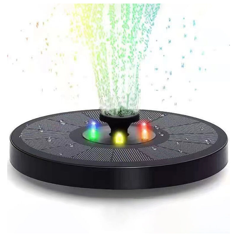 Ahlsen - Fontaine solaire 3 w - Pompe de bassin solaire avec lumière led - Pour bassin de jardin ou fontaine