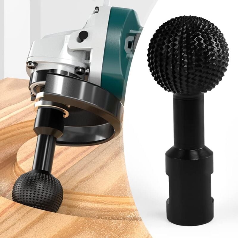 Fraise Sphérique Rotative 14mm Lime Rotative à tête Sphérique Sculpture sur Bois Foret de Polissage Fraises à Boule Meuleuse D'Angle Accessoires