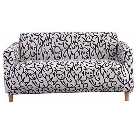 Ahlsen Funda elástica para sofá, funda elástica para sofá de 1/2/3/4 plazas, funda para sofá de salón, fundas de licra, decoración totalmente bordeada (4 plazas, 235-300 cm)
