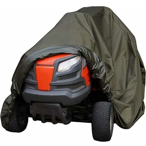 Ahlsen Funda para cortacésped, cubierta impermeable para cortacésped, cubierta para tractor de césped, ajuste universal, fibra de poliéster 210D, protección UV a prueba de polvo XL (183 x 137 x 117 cm