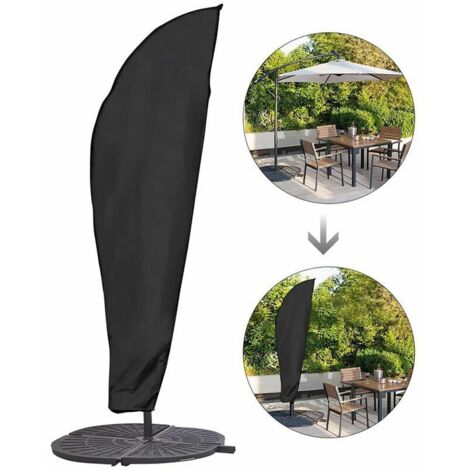 Ahlsen Funda para sombrilla compensada - Funda para sombrilla descentrada - Funda para sombrilla compensada - Funda para sombrilla impermeable y duradera (280 x 30 x 81 x 45 cm)