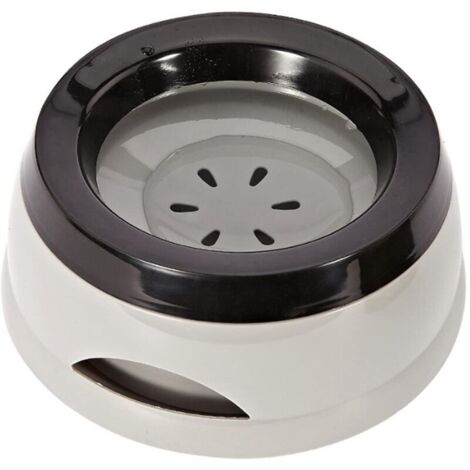 Ahlsen Gamelle flottante pour animal domestique, anti-débordement, anti-étouffement, anti-déversement, pour chien, chat, chiot (gris)