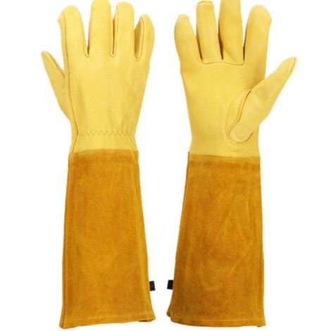 AHLSEN Gants Jardinage Femme/ Homme Gants De Jardinage Cuir - Cadeau Jardinage Outillage Gants Anti Coupure Gants Rosiers Epineux Outils Jardinage Long Gant Jardinage Femme Gants De Travail Homme Gant