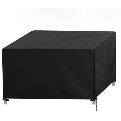 Ahlsen Gartenmöbel-Abdeckung, 420D Oxford-Stoff, Gartentisch-Abdeckung, Allwetterschutz, für Tisch- und Sofa-Sets mit Seil- und Schnallenverschluss (180 x 120 x 74 cm)