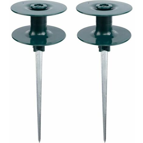 Ahlsen Gartenschlauch-Führungspfahl, robuster Metallpfahl aus rostfreiem Zink, robuste dunkelgrüne drehbare Oberseite, hält den Gartenschlauch zum Schutz von Blumenbeeten fern