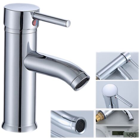 Ahlsen Grifería de baño, mezclador monomando de lavabo con calefacción y refrigeración (B3