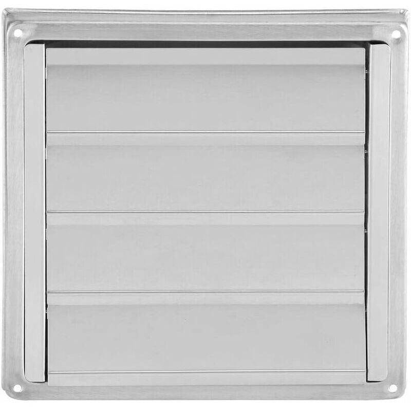 Ahlsen - Grille D'Aération, Grille De Ventilation Extérieure En Acier Inoxydable, 100 Mm En Acier Inoxydable, Évent Mural Pour Évacuation D'Air