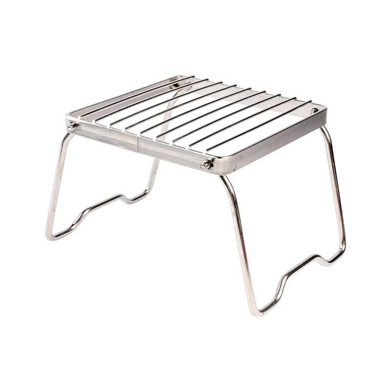 Grille pour Feu de Camp, Grille bbq Transportable, Grille Format Pliante 17CM, Idéal pour un Petit Barbecue Sauvage, Parfaite pour Être Transportée