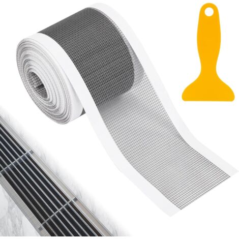Ahlsen Haarfänger-Filter, selbstklebender Badezimmer-Bodenablauffilter aus Polyester, Einweg-Duschablauf-Schutznetz für Badezimmer und Küche, 10 m x 7 cm