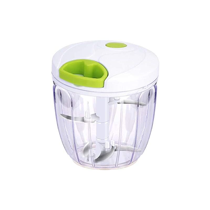Ahlsen - Hachoir manuel, hachoir / hachoir à légumes à tirage manuel rapide (3 tasses) pour oignons / ail / herbes / viandes / salade