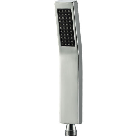 Ahlsen Handbrause aus Messing. Wassersparender Anti-Kalk-Duschkopf – Hochdruck-Silber-L-Stil, Chrom-Finish