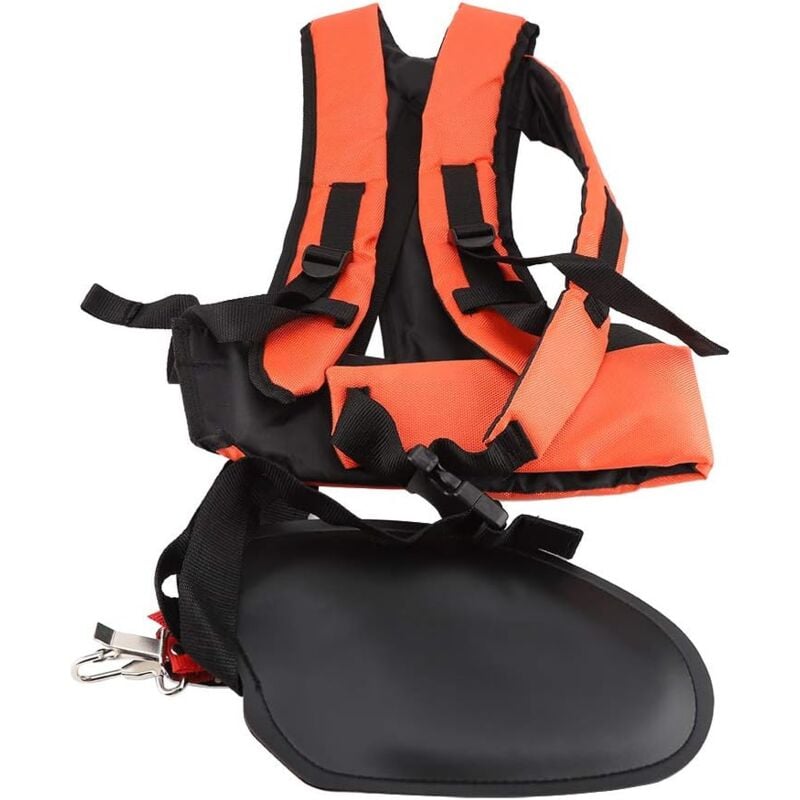Harnais pour Débroussailleuse Harnais à Double Sangle Bretelles Réglables Confort pour Tondeuse Ceinture en Nylon en Forme de y Accessoir de Jardin