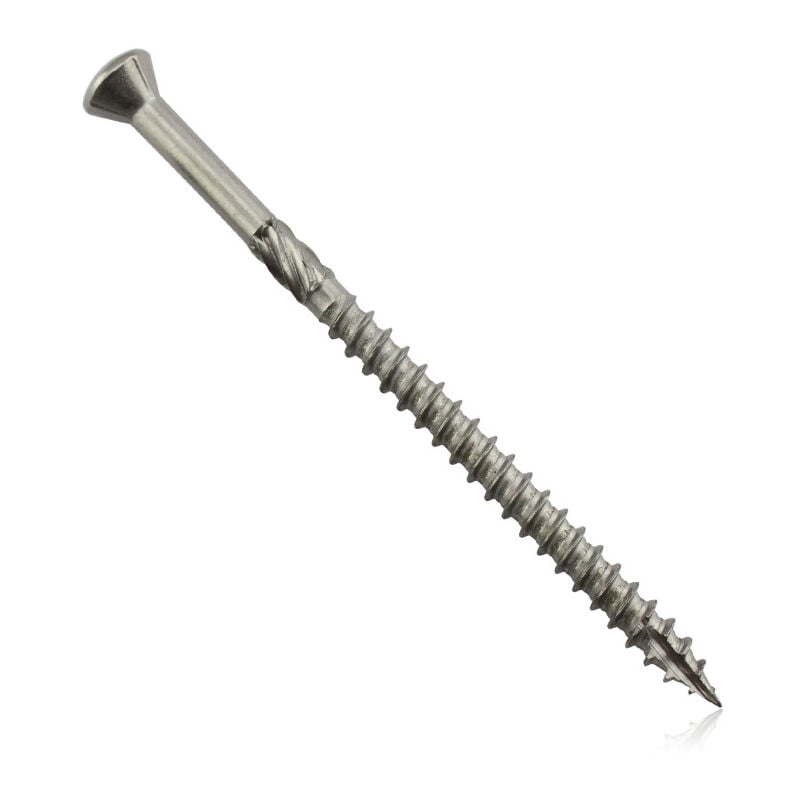 Ahlsen - Haut de gamme Vis pour terrasse en acier inoxydable C1-5,0 x 40 mm 200 pièces Dentelle coupée Vis à bois,inox et torx Nervures de fraisage