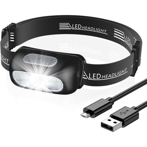 Ahlsen Headlamp, Ultra Powerful LED Headlamp, IPX4 Waterproof, Portable Rechargeable Head Lamp with Red Light for Fishing/Camping/Cycling/Hiking