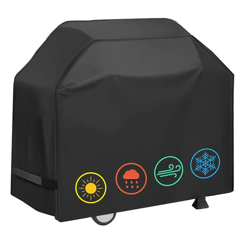 Ahlsen Housse Barbecue Gaz de Grill Anti-Vent/Anti-UV/Anti-l'eau/Anti-l'Humidité/Antipoussière, 145 x 61 x 117 cm, Noir