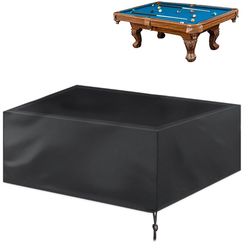 Housse Billard Résistant à l'eau et Poussière Billard Housse de Protection Couverture Complète étanche 7 Ft, 225x116x82cm - Ahlsen