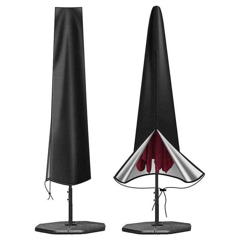 Ahlsen - Housse de parasol droite, housse de parasol imperméable, anti-UV, anti-vent, housse de parapluie en tissu Oxford 210D imperméable (190 x 30