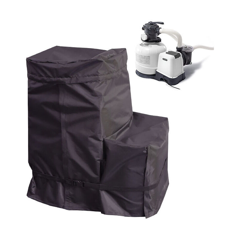 Housse de pompe de piscine - Filtre à sable d'égout - Housse de pompe de piscine extérieure - Tissu Oxford 420D - Ahlsen