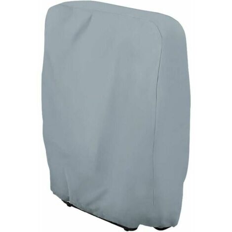 Ahlsen Housse de protection contre la poussière pour chaise pliante de soleil d'extérieur grise，pour la protection des meubles d'intérieur et d'extérieur